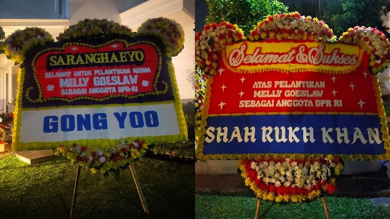 Jadi Anggota DPR, Melly Goeslaw Dapat Karangan Bunga Ucapan Selamat dari 'Gong Yoo - Shah Rukh Khan'