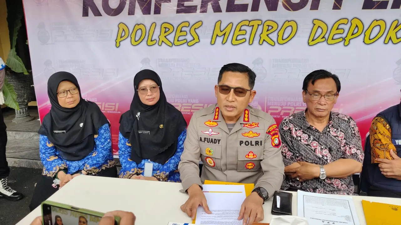 Kapolres Metro Depok, Kombes Ahmad Fuady menjelaskan terkait kasus kekerasan yang dialami pasien anak penderita autis.