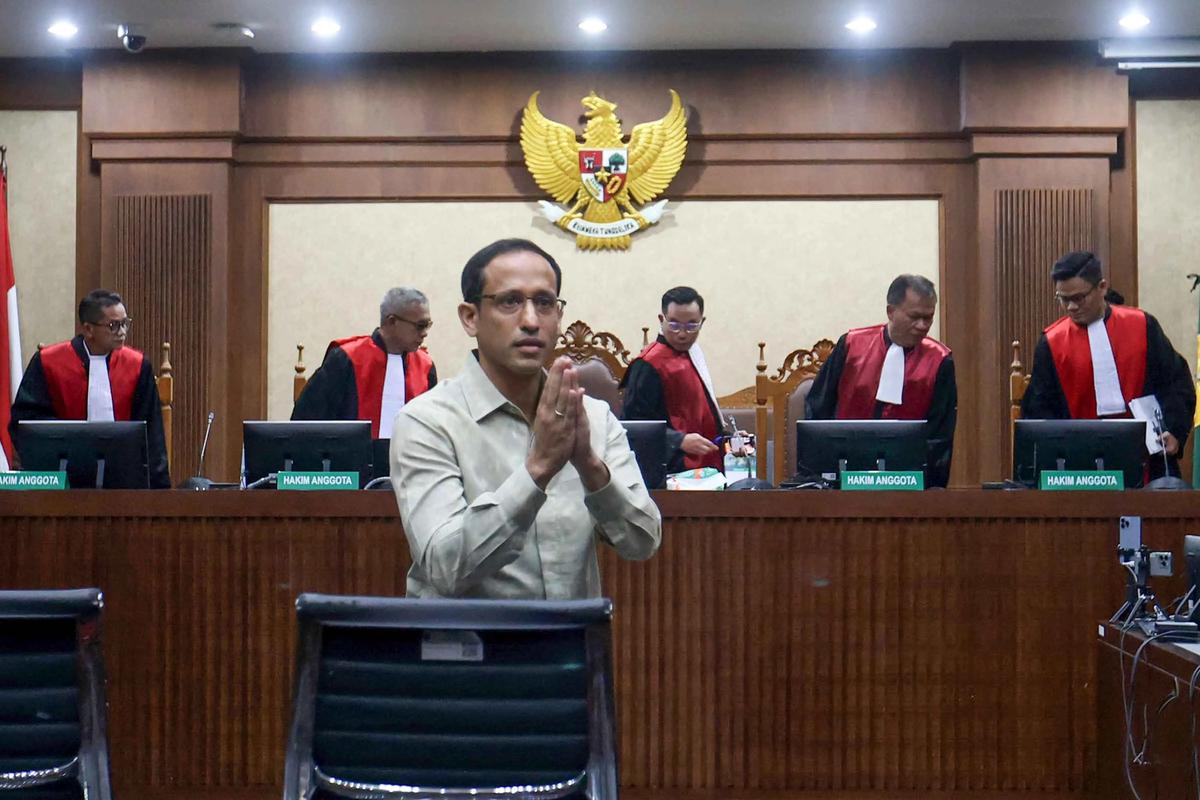 FOTO: Sidang Korupsi Chromebook, Jaksa Tolak Eksepsi Nadiem