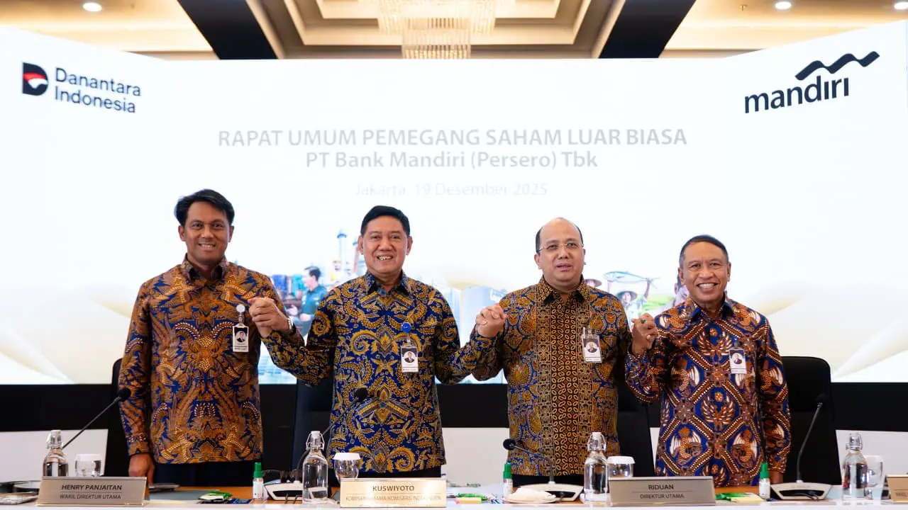 Rapat Umum Pemegang Saham Luar Biasa PT Bank Mandiri Tbk (BMRI), Jumat (19/12/2025). (Foto: Bank Mandiri)