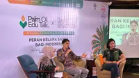 Badan Pengelola Dana Perkebunan Kelapa Sawit (BPDPKS) melalui kegiatan Palm Oil Edu Talk dan Sawit @ School melanjutkan edukasi tentang fakta objektif kelapa sawit serta memberikan informasi tentang program-program BPDPKS yang berkaitan dengan kelapa sawit di sekolah dan instansi Pendidikan (Istimewa)