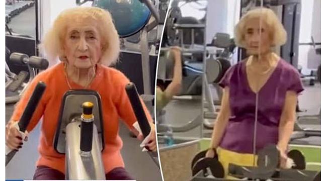 Potret Nenek 103 Tahun yang Masih Kuat Nge-Gym, Angkat Beban Hampir Tiap Hari