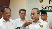 Wawancara door stop Zulhas di Gedung Graha Mandiri, Jakarta (Selasa, 15/7/2025). (Foto: Linda Maulina)