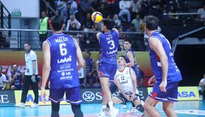 Jakarta LavAni Livin Transmedia menumbangkan Jakarta Garuda Jaya 3-0 (25-17, 25-20, 25-17) pada laga pertama final four Proliga 2026 di Jawa Pos Arena, Surabaya, Jawa Timur, Jumat (3/4). (foto: PBVSI)