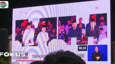 Debat perdana capres dan cawapres putaran pertama mengangkat tema tentang hukum, HAM, pemberantasan korupsi, dan terorisme.