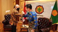 Menteri Koperasi dan Usaha Kecil dan Menengah Teten Masduki dan Menteri Pertanian, Syahrul Yasin Limpo.