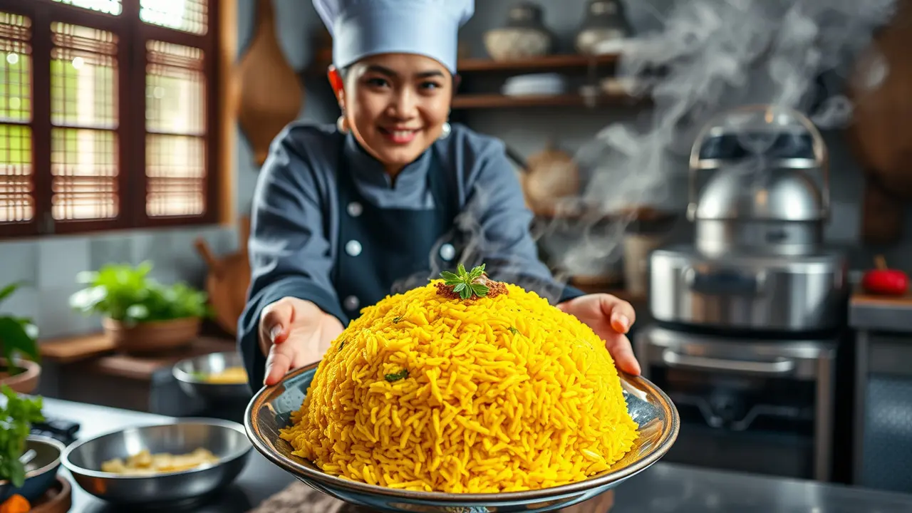 Cara Membuat Nasi Kuning Kukus yang Enak dan Menggugah Selera