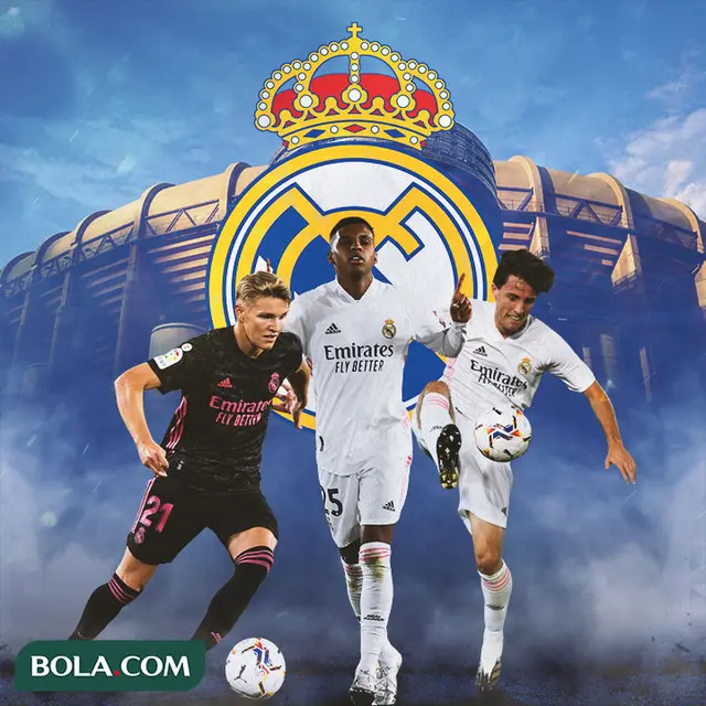 Real Madrid - Martin Odegaard, Rodrygo, Alvaro Odriozola