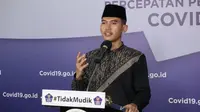 Sekretaris Komisi Fatwa Majelis Ulama Indonesia, Asrorun Ni’am Sholeh menjelaskan Fatwa Nomor 23 Tahun 2020 mengatur tentang pemanfaatan zakat, infaq dan shodaqoh , Senin (18/5/2020) di Graha BNPB, Jakarta. (Dok Badan Nasional Penanggulangan Bencana/BNPB)