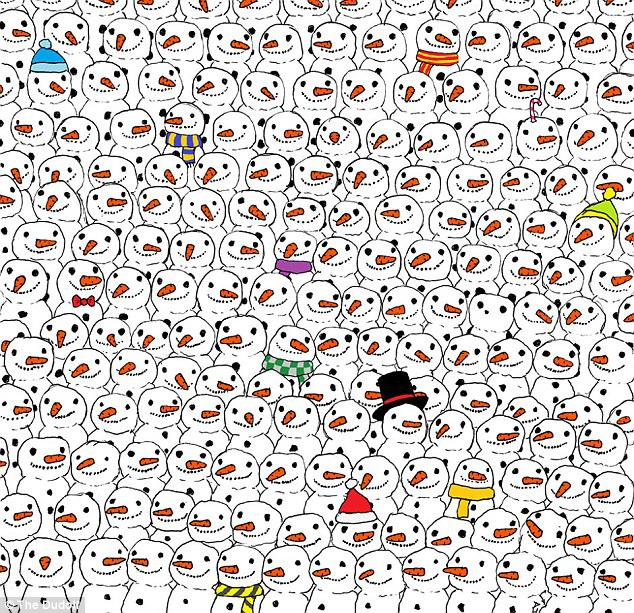Gambar ilusi untuk temukan panda | Photo: Copyright dailymail.co.uk