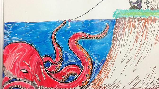 Super Kreatif Coba Lihat Gambar  Buatan Guru  untuk Murid 