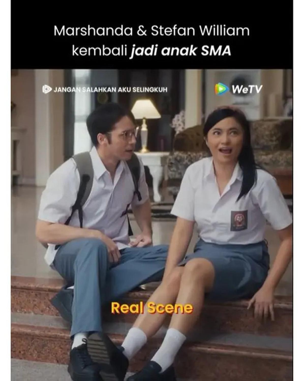 6 Potret Marshanda dan Stefan William Pakai Seragam SMA di Series Baru, Masih Cocok