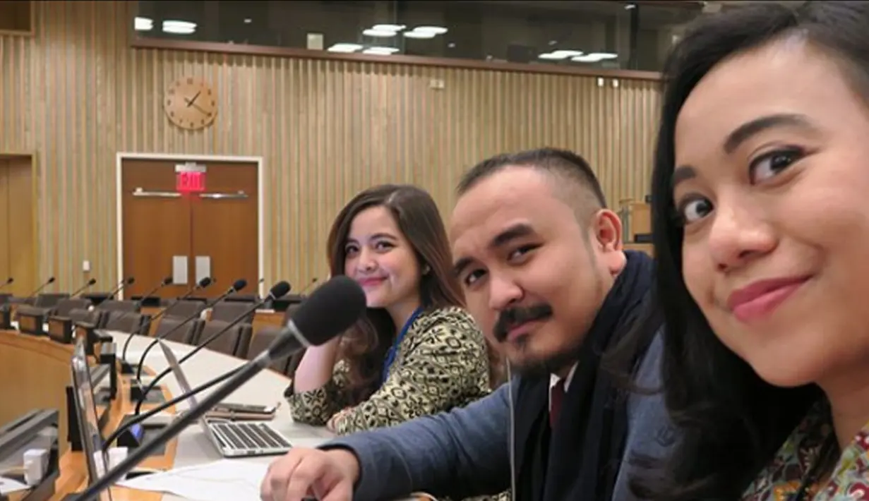 Suasana saat artis Tasya Kamila menjadi wakil Indonesia di acara PBB. Perhelatan Economic and Social Council (ECOSOC) Youth Forum itu dihelat pada 30-31 Januari 2018 di New York City, Amerika Serikat. (Instagram/tasyakamila)