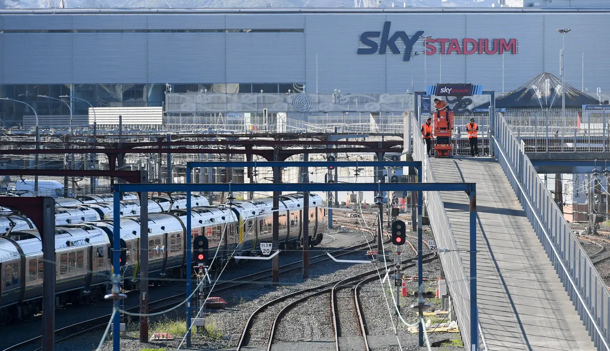 Stasiun kereta api di Wellington, Selandia Baru pada 9 Juni 2020. Produk Domestik Bruto (PDB) Selandia Baru turun 12,2 persen pada kuartal Juni 2020, yang merupakan rekor penurunan kuartalan terbesar, akibat penerapan pembatasan COVID-19 yang berdampak terhadap aktivitas ekonomi. (Xinhua/Guo Lei)
