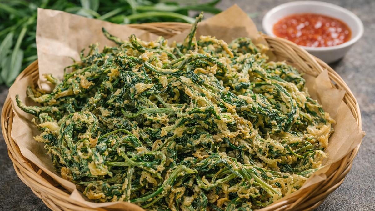 7 Trik Membuat Kangkung Crispy Tanpa Tepung Terigu Tapi Tetap Renyah
