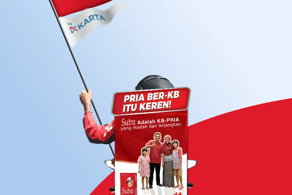 Kondom Sutra Turut Meriahkan Kemerdekaan RI ke-76 dengan Konvoi Ojek Kampanyekan Pentingnya KB untuk Pria.