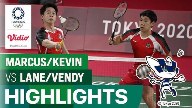 Berita video highlights cabor bulutangkis ganda putra, Marcus / Kevin Vs Ben Lane / Sean Vendy, Sabtu (24/7/21).