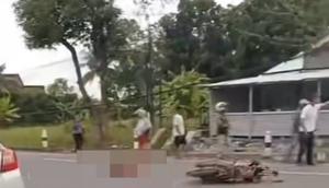 Tangkapan layar Moge Harley Davidson milik bos Rokok HS kecelakaan. (IG @andreli_48)