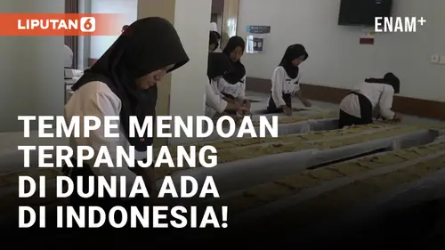 VIDEO: Rekor! Tempe Mendoan Terpanjang di Dunia