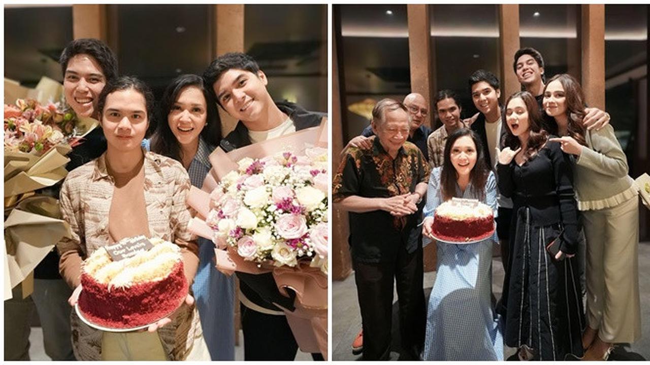 6 Potret Ultah Maia Estianty Rayakan Bareng Anak dan Calon Mantu, Alyssa Kirim Bunga