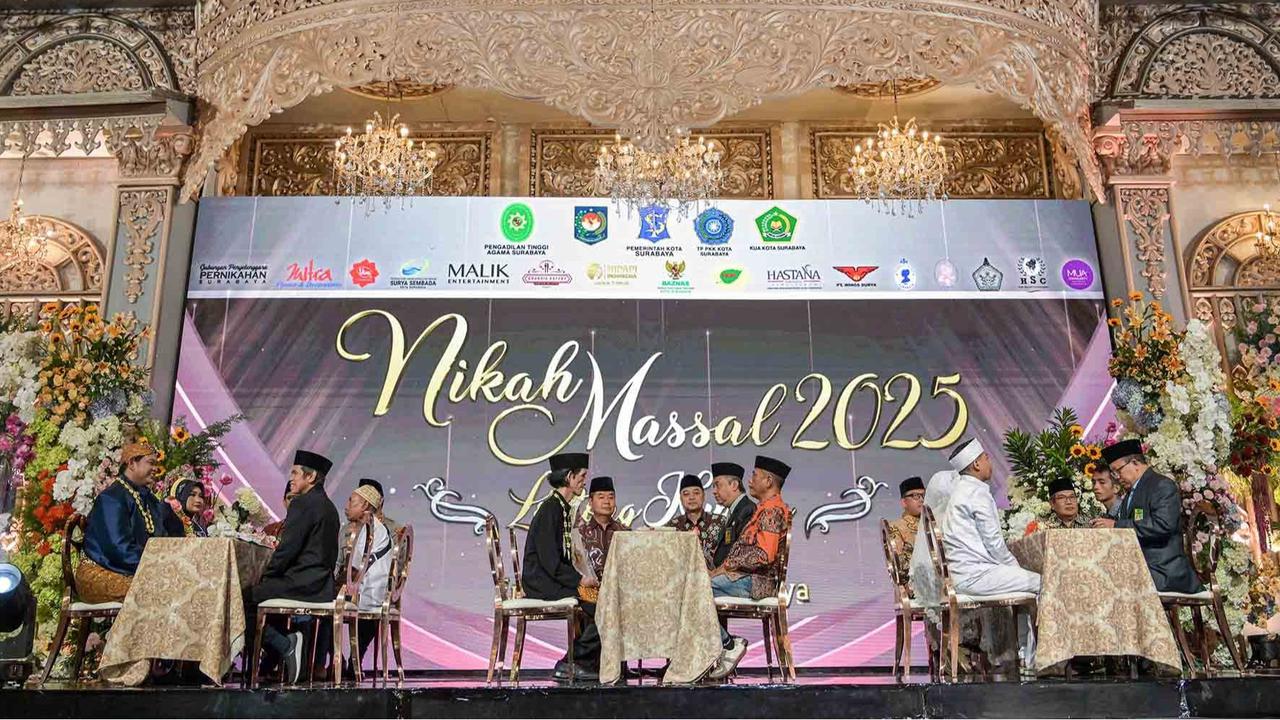 FOTO: 285 Pasangan Ikuti Isbat Nikah Massal di Surabaya