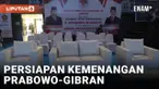 Persiapan Syukuran Kemenangan Prabowo-Gibran di Tenis Indoor Senayan