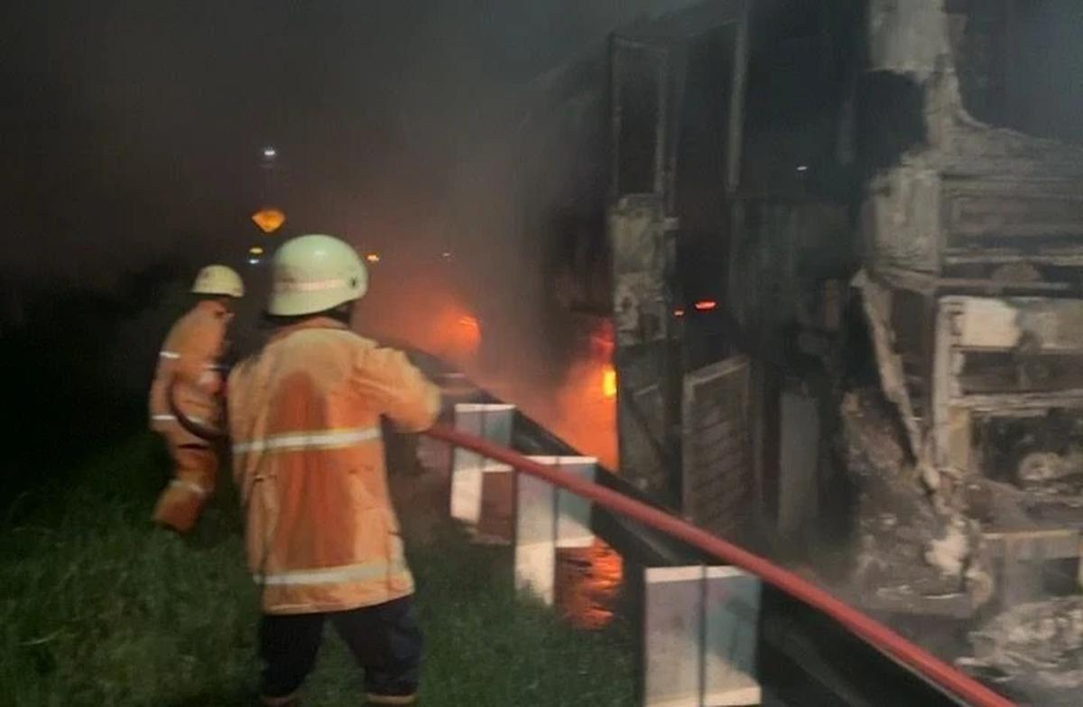 Kronologi Bus Rosalia Indah Terbakar di Tol Solo-Ngawi