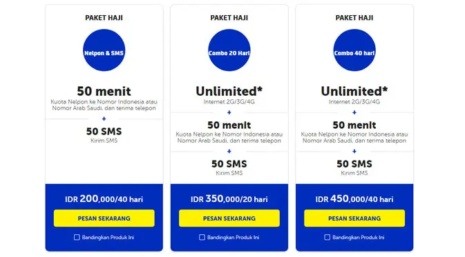 Paket yang XL Axiata tawarkan.