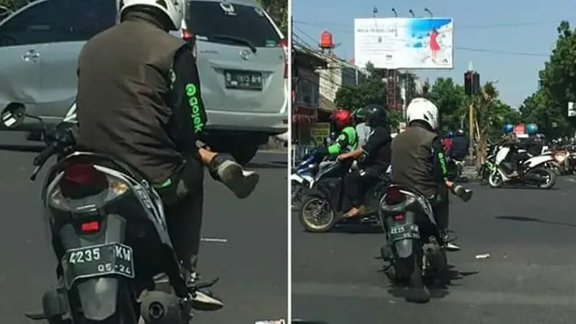 Santai Banget, 7 Tingkah Kocak Driver Ojek Online Saat Sepi Orderan
