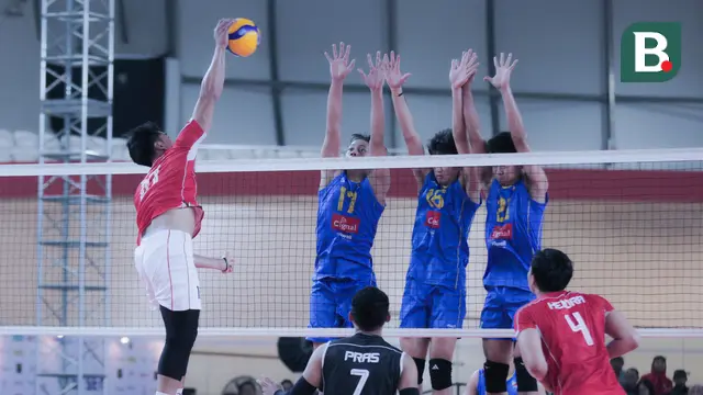 Foto: Timnas Voli Putra Indonesia vs Filipina pada leg kedua SEA V League 2025