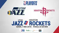 Playoff 2018  Utah Jazz Vs Houston Rockets_Game 4 (Bola.com/Adreanus Titus)