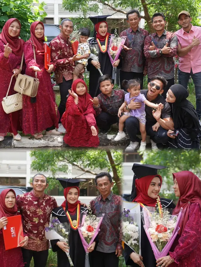 6 Potret Wisuda Hersa Rahayu Istri Rizki DA, Menawan Pakai Kebaya Merah