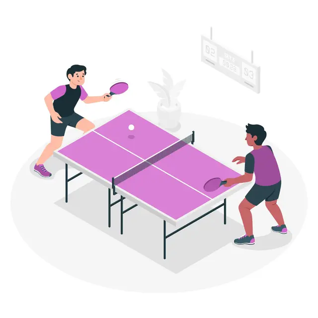 Ilustrasi tenis meja