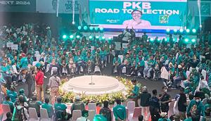 Partai Kebangkitan Bangsa (PKB) menghelat rangkaian acara Road to Election 2024 dan Gus Muhaimin Fest 2024, Minggu (30/10/2022). (Liputan6.com/ Muhammad Radityo Priyasmoro)