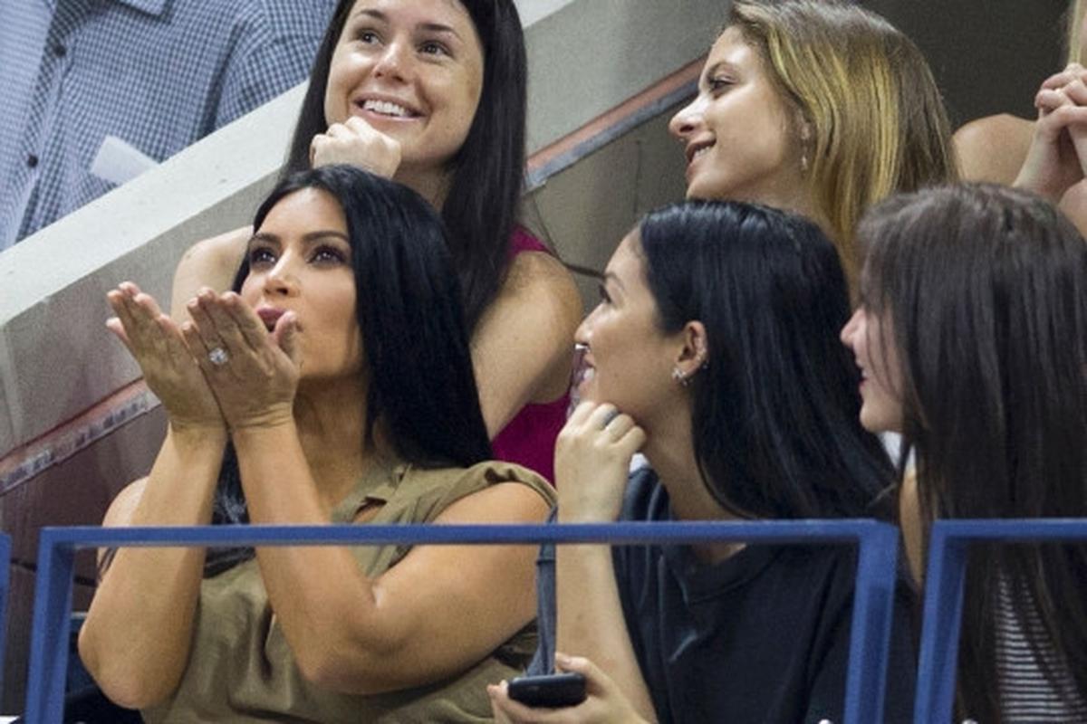 Penampakan seleb yang "sembunyi" saat nonton Tennis Open di New York
