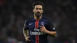 1. Ezequiel Lavezzi, penyerang asal Argentina itu pindah dari Paris Saint Germain ke Hebei Fortune dengan harga dirahasiakan dan gaji sebesar 400.000 poundsterling per pekan. (AFP/Franck Fife)