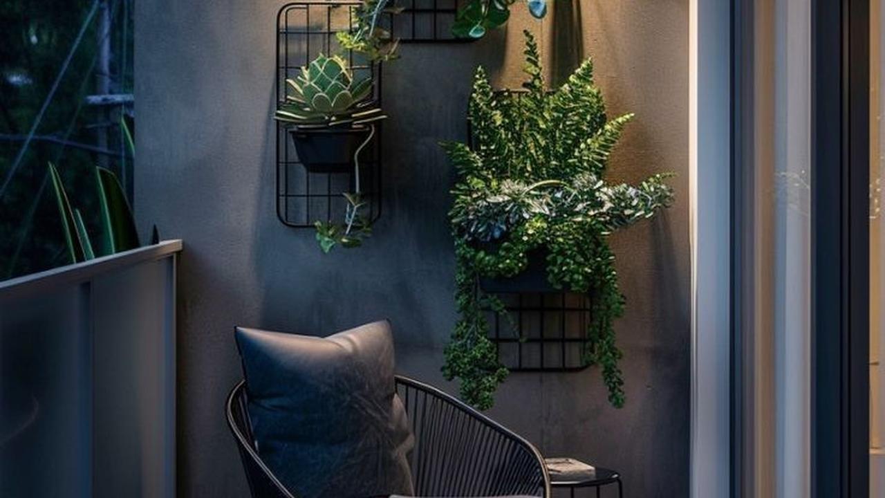 Ilustrasi Taman di Balkon Modern Minimalis (©Pinterest)