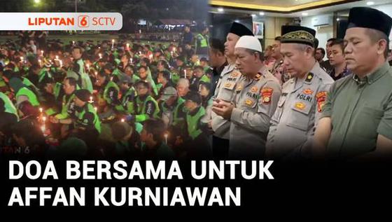 VIDEO: Ribuan Driver Ojol di Surabaya Doa Bersama dan Nyalakan 1.000 Lilin untuk Affan Kurniawan