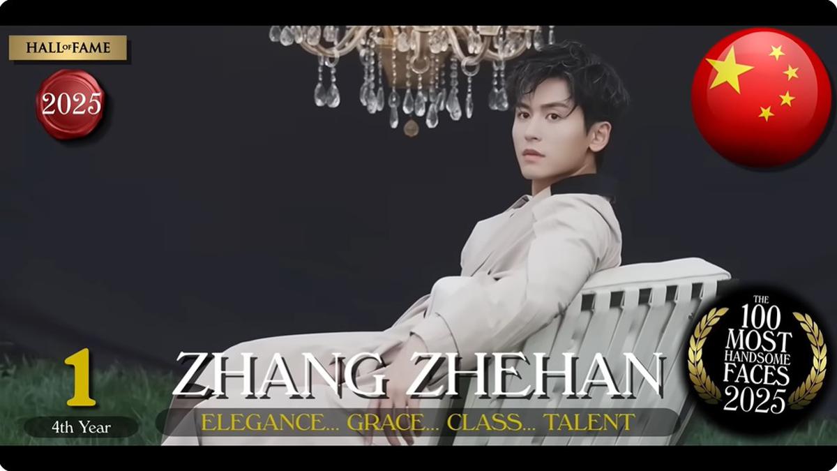 9 Aktor China Tertampan 2025 Versi TC Candler, Zhang Zhehan Puncaki Daftar