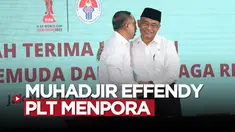 Berita video serah terima jabatan menpora (menteri pemuda dan olahraga) dari Zainudin Amali ke Muhadjir Effendy, Kamis (16/3/2023) pagi hari WIB.
