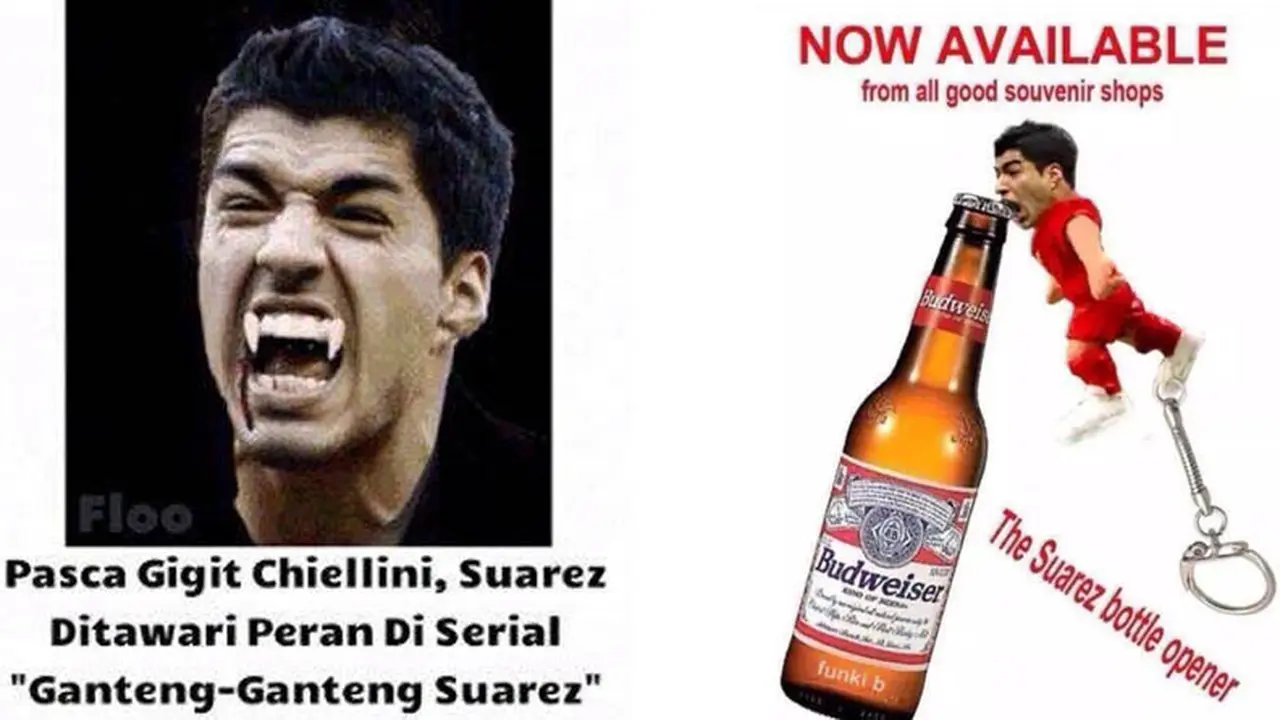 Aksi Gigit Suarez terhadap Chiellini