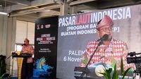 Menteri KKP Edhy Prabowo saat meresmikan Pasar Ikan Modern (PIM) Palembang di awal bulan November 2020 lalu (Liputan6.com / Nefri Inge)