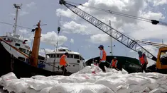Aktivitas pekerja melakukan bongkar muat di Pelabuhan Sunda Kelapa, Jakarta, Jumat (9/1/2015). (Liputan6.com/Faizal Fanani)