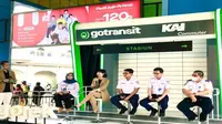 PT GoTo Gojek Tokopedia Tbk (GOTO) mengumumkan sinergi dengan PT Kereta Commuter Indonesia (PT KCI) hadirkan fitur GoTransit (Foto: Liputan6.com/Pipit I.R)