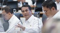 Menteri Pertanian (Mentan) Amran Sulaiman saat Rapat Kerja dengan Komisi IV DPR RI di Jakarta, Rabu (4/12/2024).