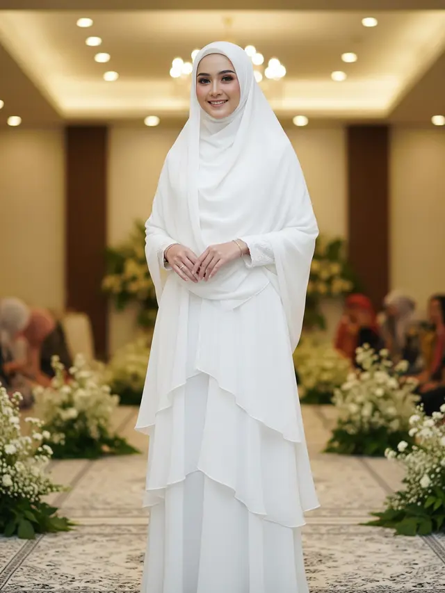 9 Model Gamis Putih Simple dan Elegan untuk Acara Syukuran, Tampil Anggun dan Bersahaja