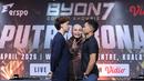 Presiden Byon, Yoshua Marcellos Muliardo bersama petarung Putra Abdullah dan Ronal Siahaan saat Face off sekaligus jumpa pers Byon Combat Showbiz Vol.7 di SCTV Tower, Jakarta, Kamis (12/3/2026). (Bola.com/M Iqbal Ichsan)