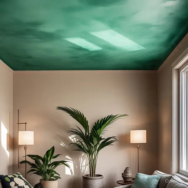 Inspirasi Cat Plafon Rumah Warna Ijo Tosca yang Unik