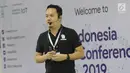 CEO DycodeX Andri Yadi saat menjadi pembicara dalam Indonesia Long Range Conference (IDLoRaCon) 2019 di Function Hall Emtek City, Jakarta, Rabu (14/8/2019). IDLoRaCon 2019 mempertemukan pegiat teknologi, pelaku industri, dan pengguna teknologi LoRa. (Liputan6.com/Herman Zakharia)