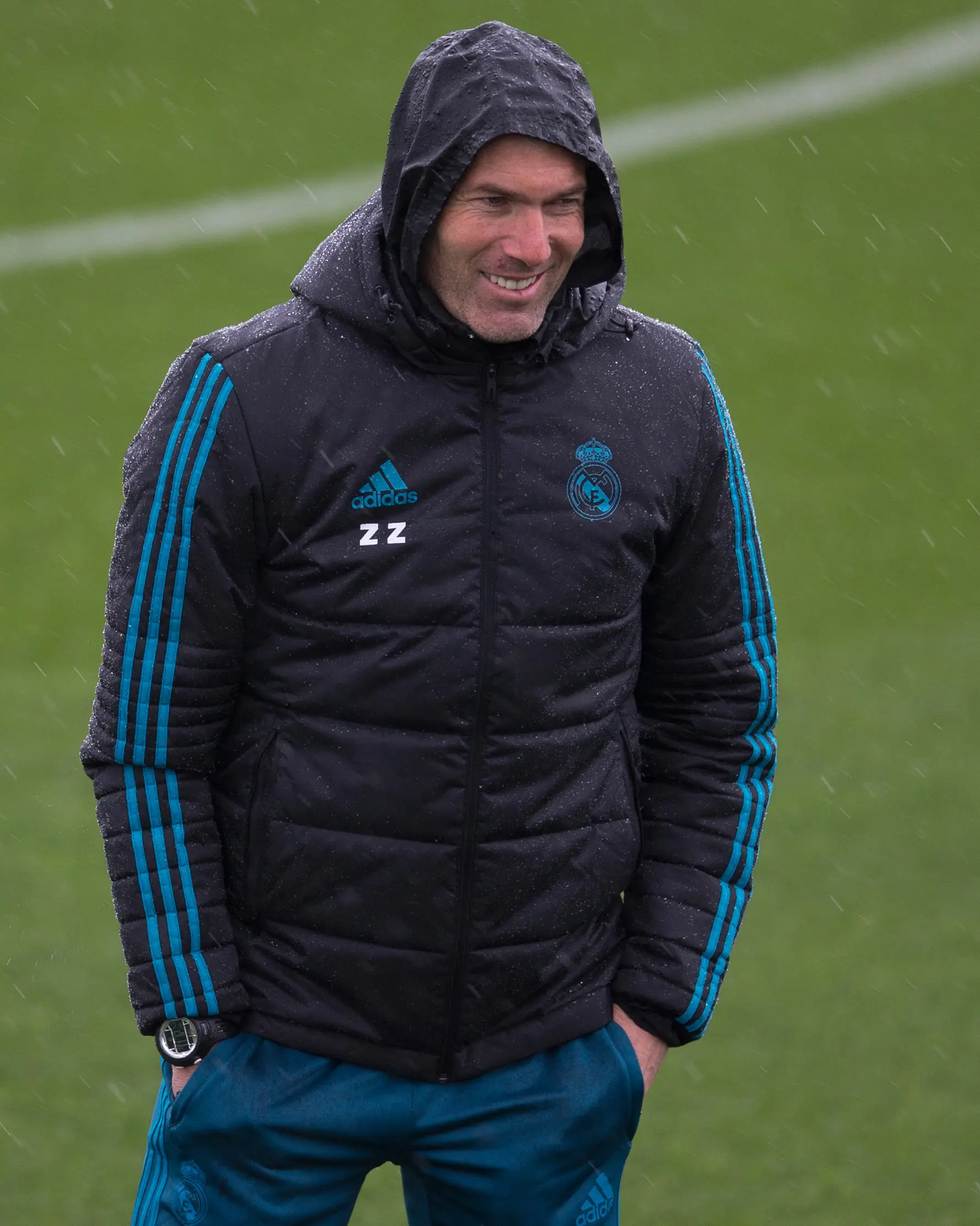 Pelatih Real Madrid, Zinedine Zidane (AP Photo/Paul White)